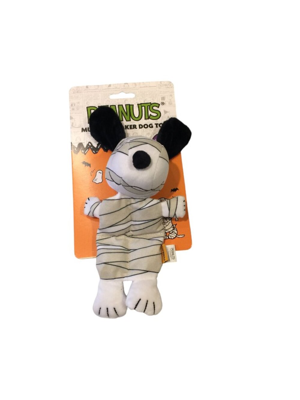 Peanuts Snoopy Mummy 7" Plush Dog Toy Multi Squeaker Crinkle